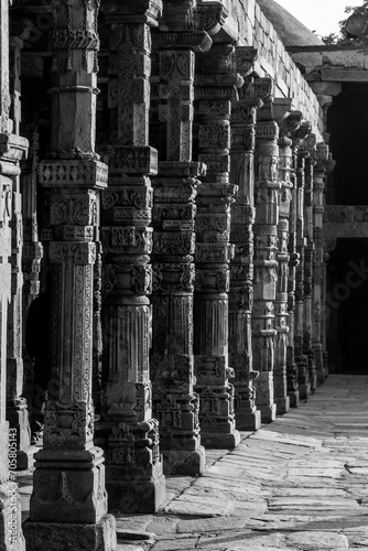 The Stone Pillars in Black and White