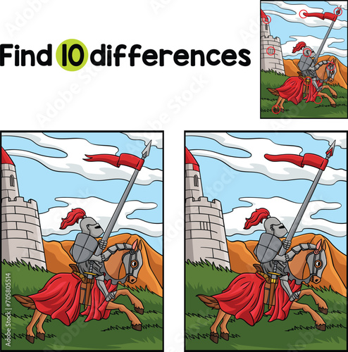 Knight Joust Find The Differences