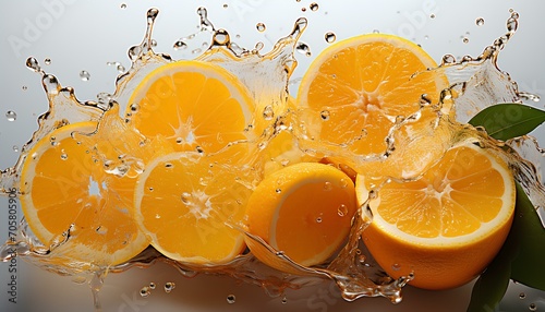 orange juice splash. splash of orange juice with oranges. orange liquid leaking out. orange juice explosion. fresh oranges for ice tea