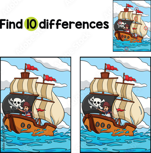 Pirate Ship Find The Differences photo