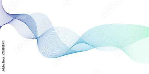 Abstract digital future technology concept blue smooth lines background. Wavy curve lines and . frequency sound wave, twisted curve lines background. Banner design.