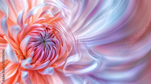 Abstract Floral Swirl Background- Artistic Interpretation of Blossoming Beauty