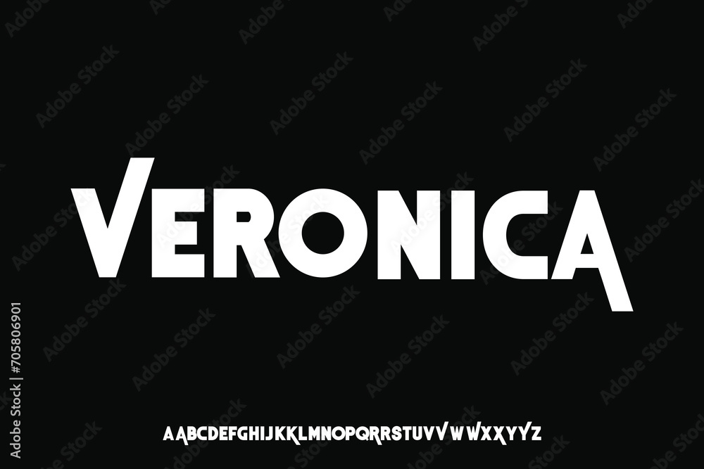 Fototapeta premium Display font alphabet font vector design suitable for headline, logotype, poster and many more