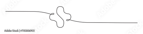 clinic cross symbol one continuous line art. outline border frame.
