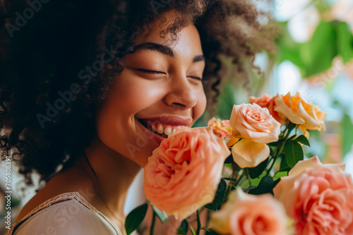 Woman received Valentine's day flowers