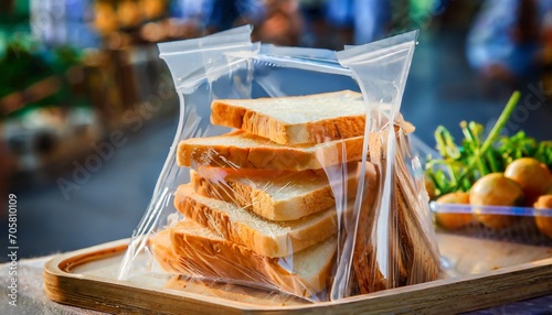 sliced toast bread in plastic bag