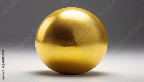 golden sphere or ball on white background