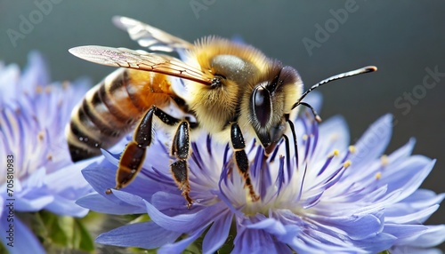 honeybee and blue flower © Katherine