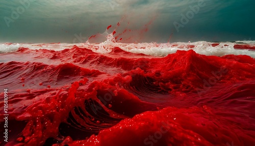 sea waves of blood photo