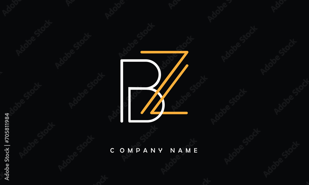 BZ, ZB, B, Z Abstract Letters Logo Monogram BZ, ZB, B, Z Abstract Letters Logo Monogram