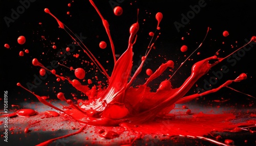 acrylic paint red splatters