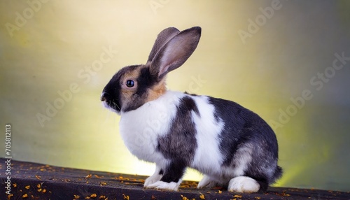 lapin belier sur fond blanc photo