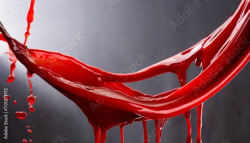 flowing red blood photo