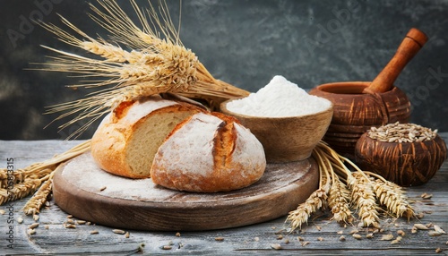 freshly baked traditional bread