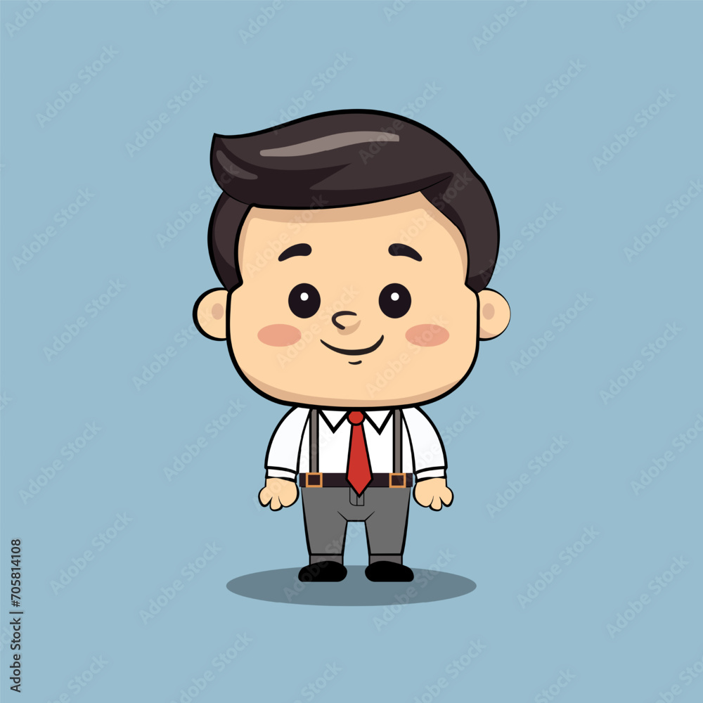 Cartoon style man in a suit. A working man, an office worker or a businessman. Vector Cartoon style man in a suit. A working man, an office worker or a businessman. Vector