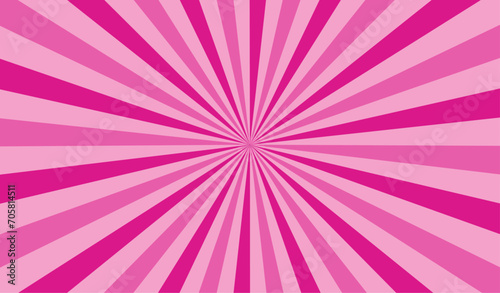 Sun ray groovy. Sun rays background. Radial burst. Sunburst pattern. Beams line. Radiate sunlight. Comic effect texture. Retro pop art stripe. Starburst vintage. Round line. Vector illustration