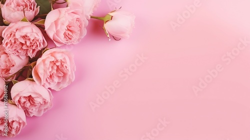 Capturing the Essence of Motherhood: Top View Photo Featuring Fresh Flowers for a Joyful Mother's Day Celebration