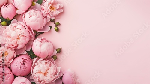 Capturing the Essence of Motherhood: Top View Photo Featuring Fresh Flowers for a Joyful Mother's Day Celebration