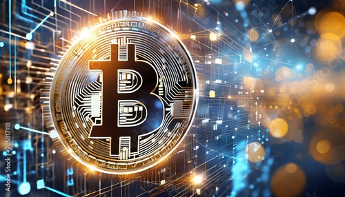 bitcoin blockchain crypto currency photo