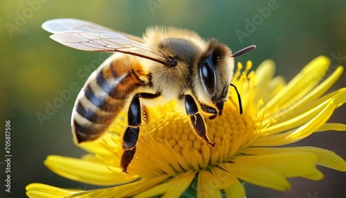 honeybee and yellow flower