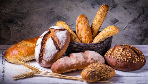 assortment of fresh baked bread