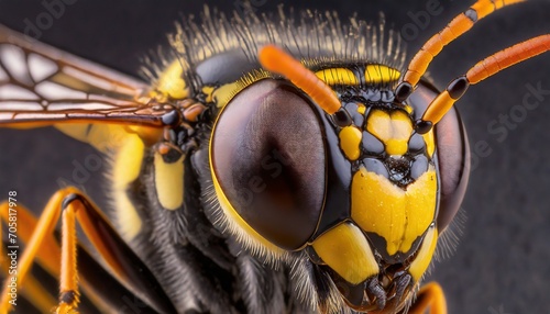 extreme sharp and detailed study of wasp head © Katherine