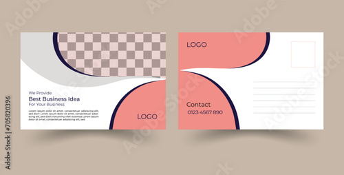 Corporate business postcard  design template.