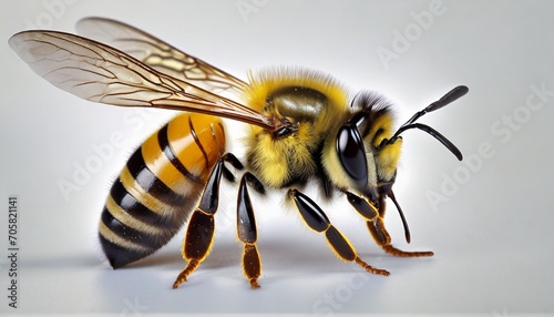abeille isole sur fond blanc