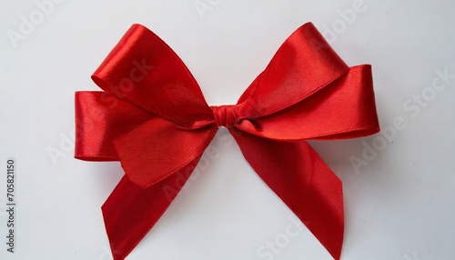 red bow on or white background