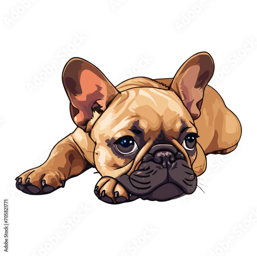 french bulldog puppy lying down