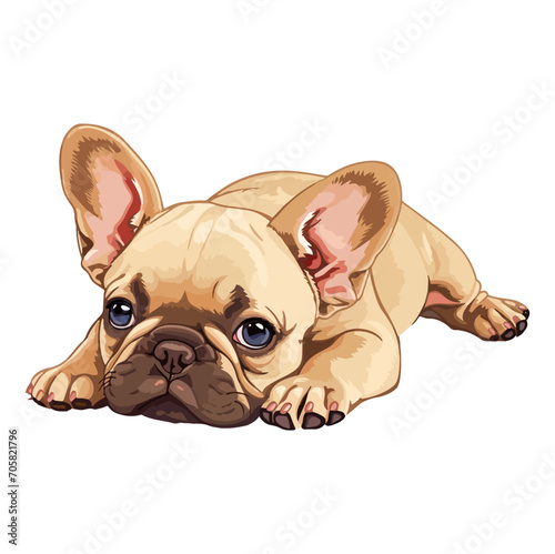 french bulldog puppy lying down