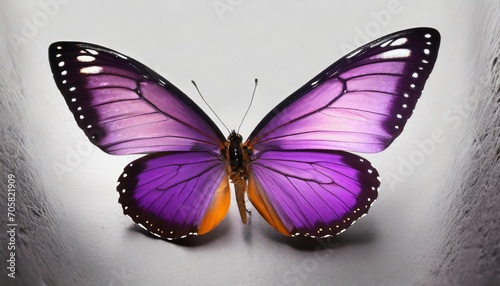beautiful purple butterfly on white background
