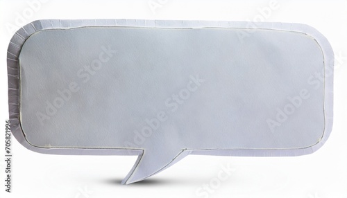 paper speech bubble on white background with clipping path