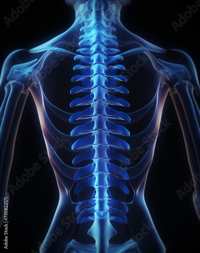 3D Medical Anatomy: A Spine and Ribcage Model Generative AI