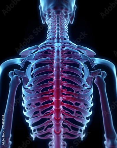 3D Anatomical Model of the Human Spine Generative AI