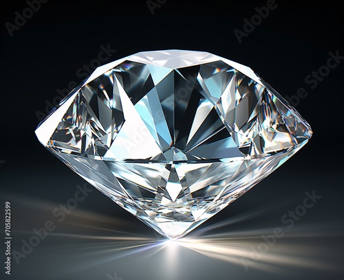 A large, clear, and shiny diamond Generative AI