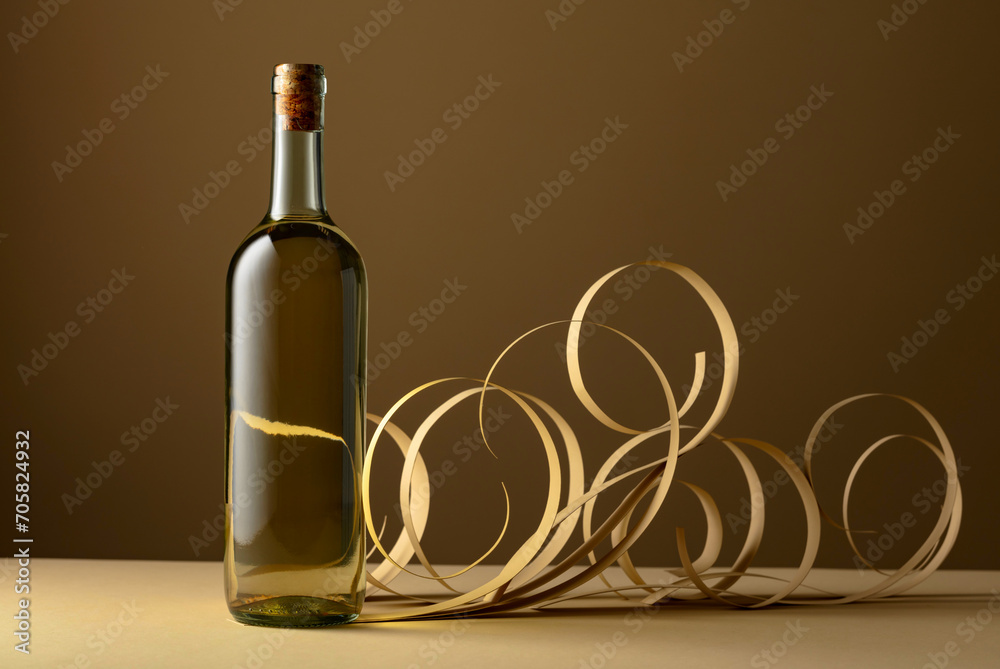Naklejka premium Bottle of white wine.