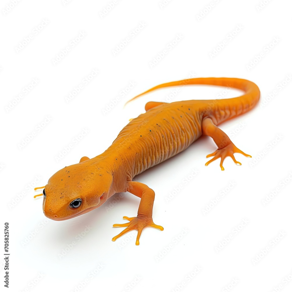 Obraz premium Red Lizard Newt Isolated