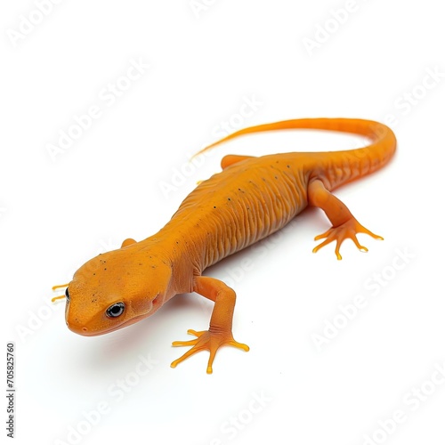 Red Lizard Newt Isolated