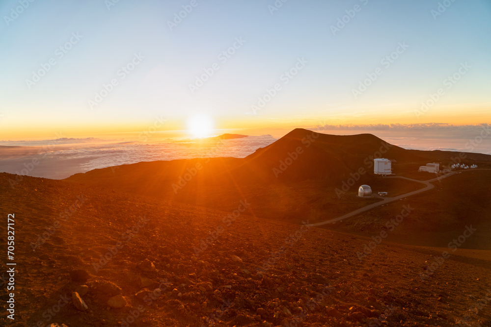 sunset in the mountains of hawaii