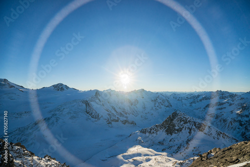 sunrise over mountains in switzerland