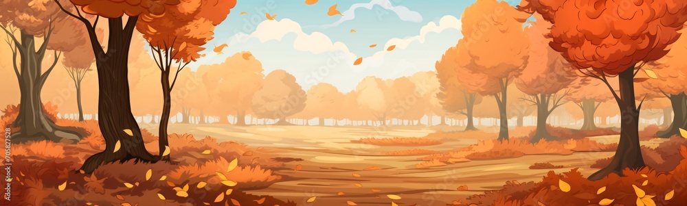 Autumn Leaves Falling in the Wind Generative AI Autumn Leaves Falling in the Wind Generative AI