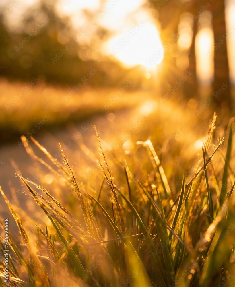 Countryside/field background, wheat leaves macro photography at golden hour Countryside/field background, wheat leaves macro photography at golden hour