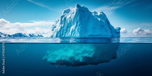 Serene Iceberg Reflection for Climate Change and Environmental Awareness © TheVisualPoet