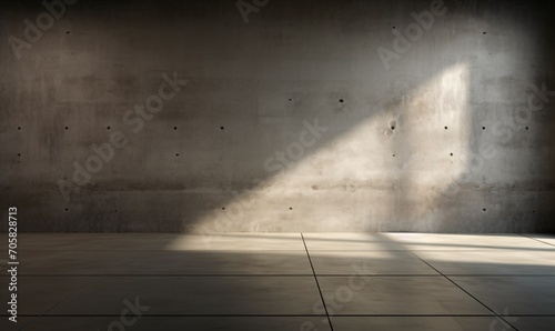 Concrete Wall with Sunlight Shining Through Generative AI © Bipul Kumar