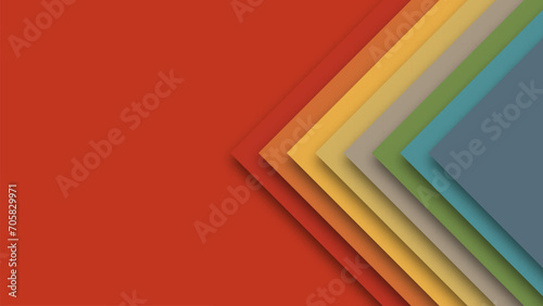 Vintage 1970s 1960s and 1950s background design in the form abstract frames or shapes in retro style. Vector illustration. Copy space for text.