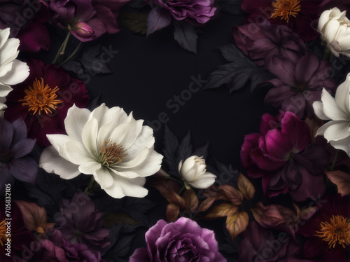 Dark Floral Vintage Pattern Background © Dealjumbo.com