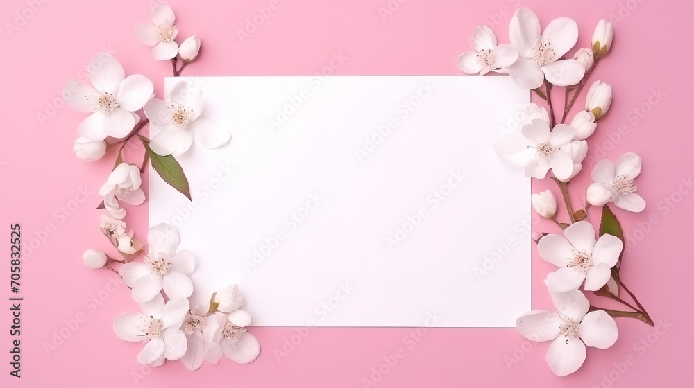 Floral blank template set. Flowers in watercolor style isolated on white background for web banners, polygraphy, wedding invitation, border. Art vector illustration. generative ai