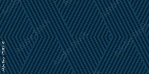Vector geometric lines seamless pattern. Dark blue abstract graphic striped ornament. Simple geometry, stripes, zigzag, chevron. Subtle modern linear background. Geo design for decor, print, package