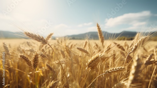 Golden wheat field on a summer s day